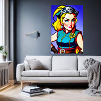 Norwegian lady Pirate | AI Art  Poster