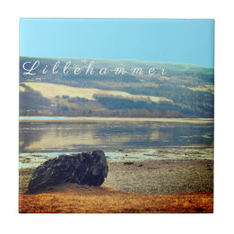Norwegian lakenear Lillehammer in spring Tile
