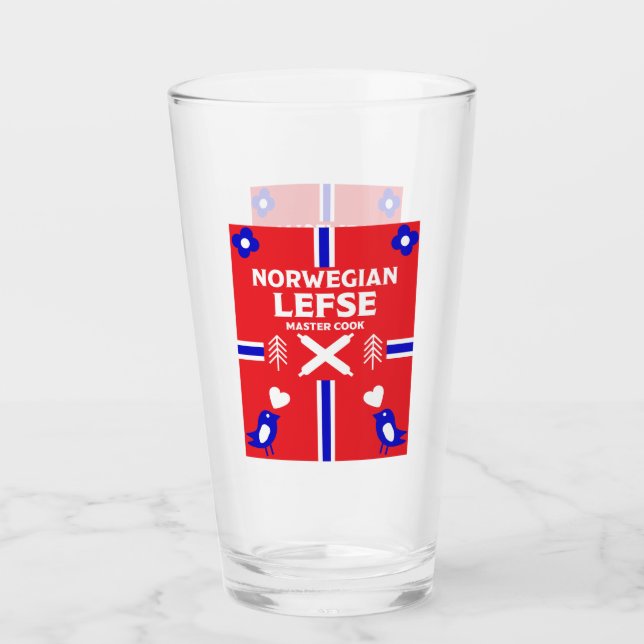 Norwegian Lefse Flatbread Apron Glass (Front)