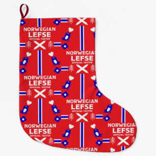 Norwegian Lefse Flatbread Apron Large Christmas Stocking