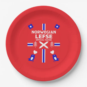 Norwegian Lefse Flatbread Apron Paper Plate