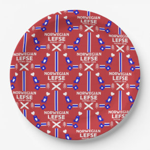 Norwegian Lefse Flatbread Apron Paper Plate