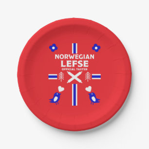 Norwegian Lefse Flatbread Apron Paper Plate