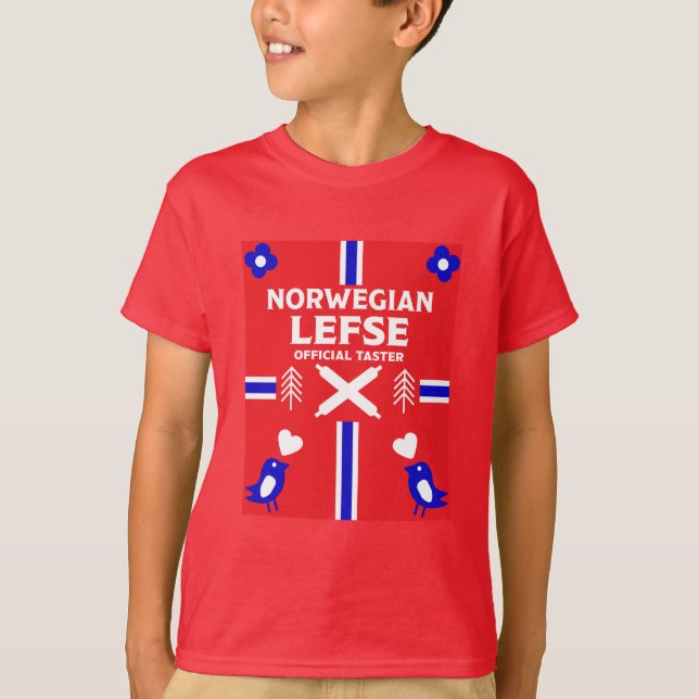 Norwegian Lefse Flatbread Apron T-Shirt (Front)