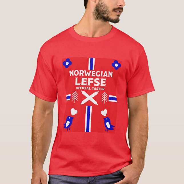 Norwegian Lefse Flatbread Apron T-Shirt (Front)