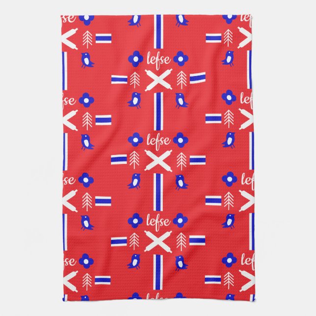 Norwegian Lefse Flatbread  Tea Towel (Vertical)
