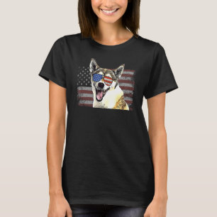 Norwegian Lundehund Dog July 4th Retro Usa America T-Shirt