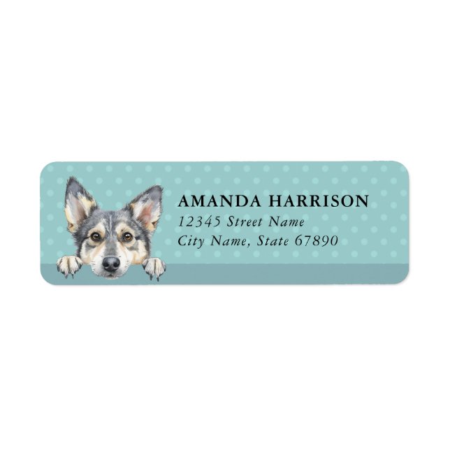 Norwegian Lundehund Dog Return Address Labels (Front)