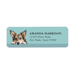 Norwegian Lundehund Dog Return Address Labels