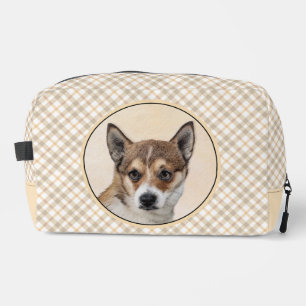 Norwegian Lundehund Painting Original Dog Art Dopp Kit