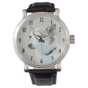 Norwegian Lundehund Painting - Original Dog Art Watch