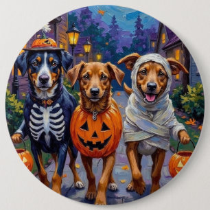 Norwegian Lundehund Trick-or-Treating Halloween 6 Cm Round Badge