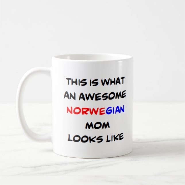 norwegian mum, awesome coffee mug (Left)
