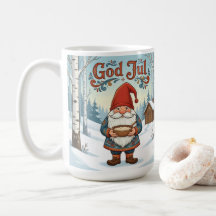 Norwegian Nisse God Jul Christmas Coffee Mug