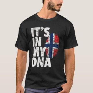 Norwegian Norway Flag IT's IN MY DNA Christmas Gif T-Shirt