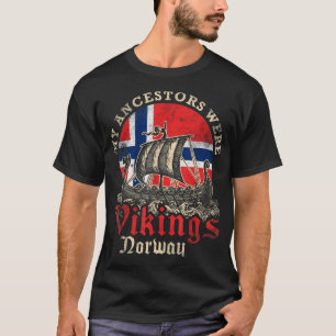 Norwegian Norway Viking Ship Flag T-Shirt