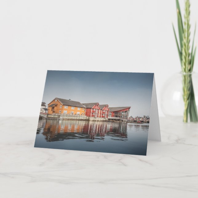 Norwegian Painted Houses Card (Front)