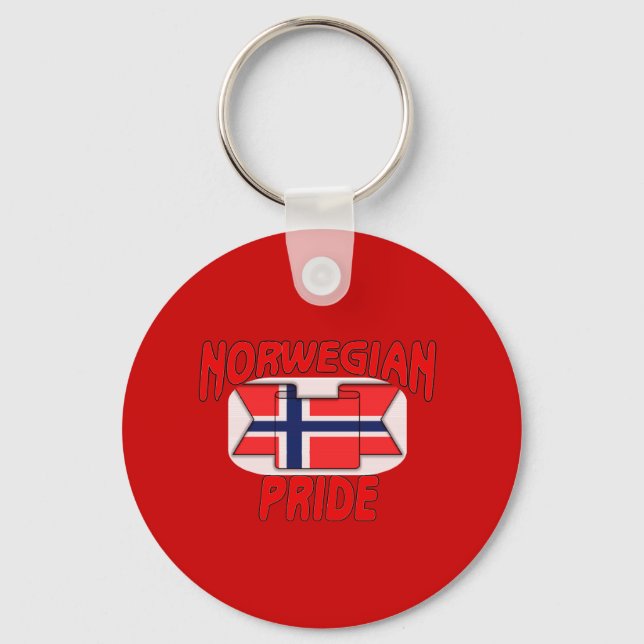 Norwegian pride key ring (Front)