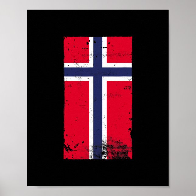 Norwegian Pride Travel Vacation Norway Flag  Poster (Front)