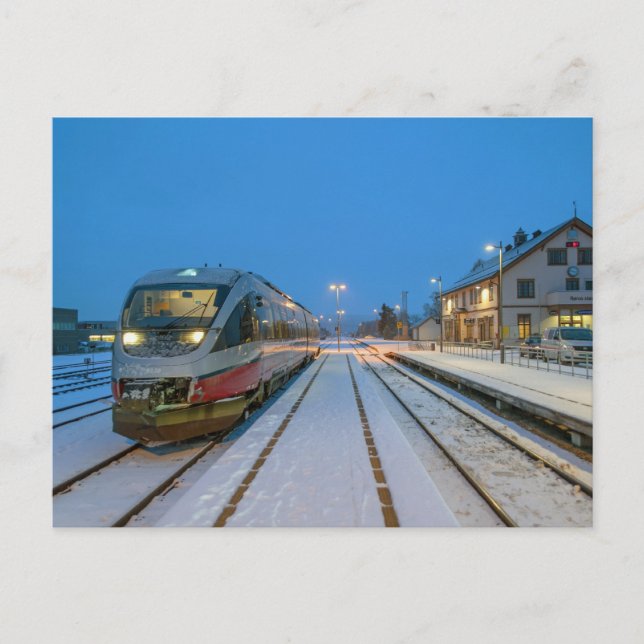 Norwegian railcar BM 93 - 06 Postcard (Front)