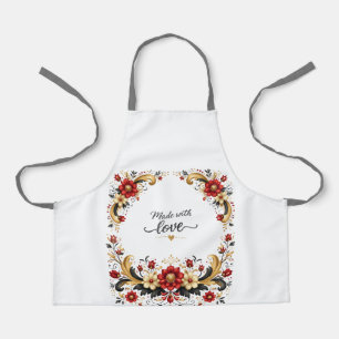 Norwegian Rosemaling Apron for Women