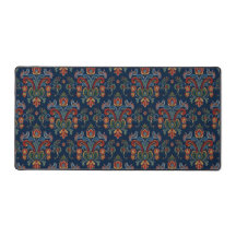 Norwegian Rosemaling Floral Art Desk Mat