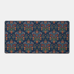 Norwegian Rosemaling Floral Art Desk Mat
