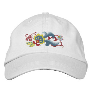 Norwegian Rosemaling Scroll Embroidered Hat
