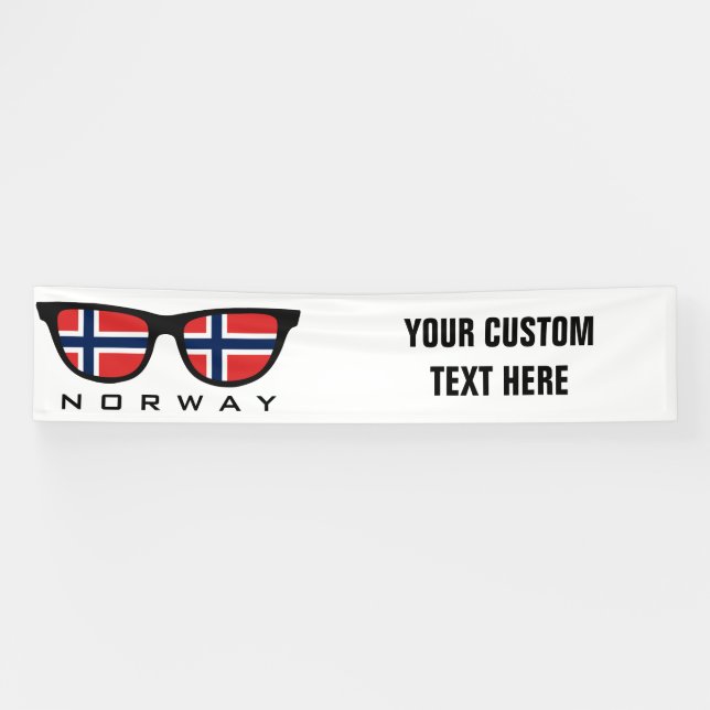Norwegian Shades custom text & colour banner (Horizontal)
