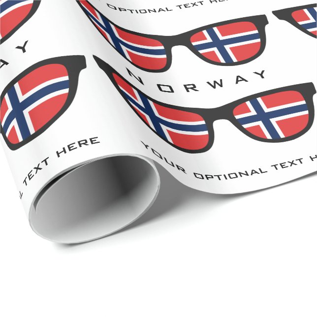Norwegian Shades custom text & colour gift wrap (Roll Corner)