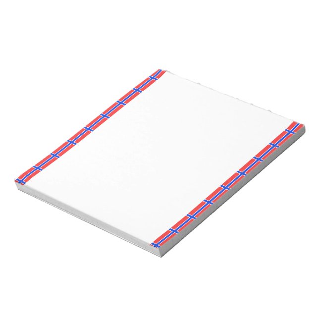 Norwegian stripes flag notepad (Rotated)