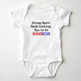 norwegian strong baby bodysuit