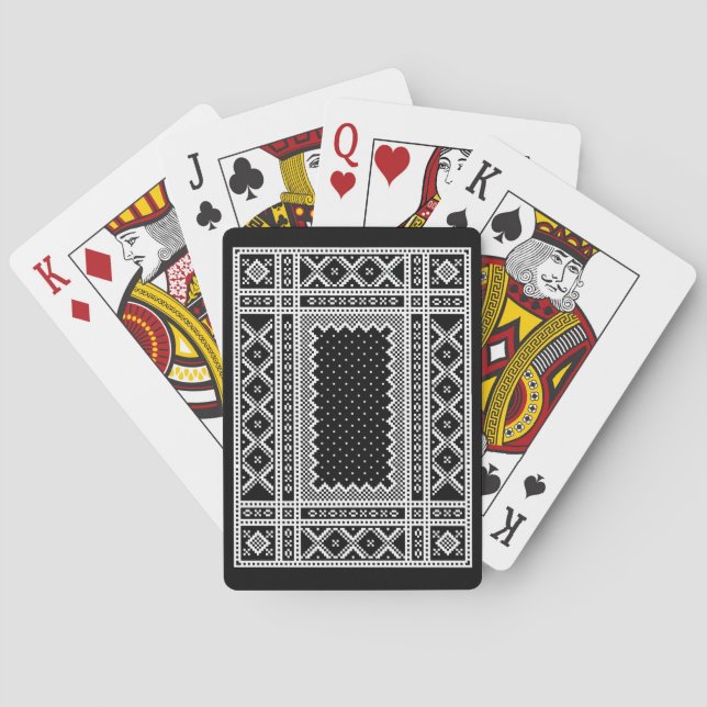 Norwegian Style Knit Ornaments Playing Cards (Back)