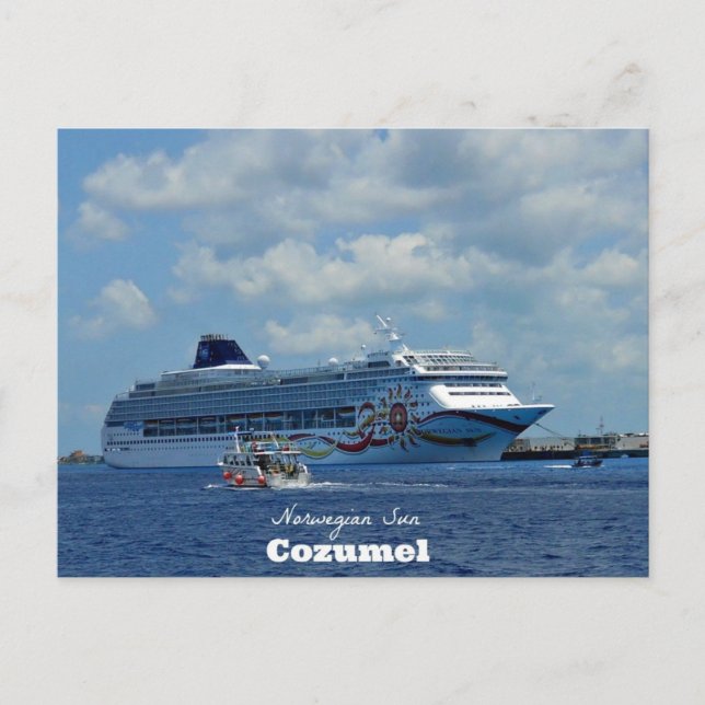 Norwegian Sun, Cozumel, Mexico Postcard (Front)