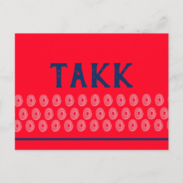 Norwegian Thank You Postcard (Front)