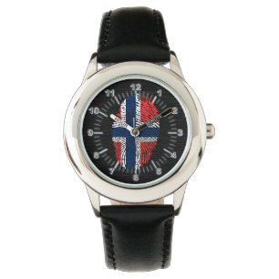 Norwegian touch fingerprint pattern watch