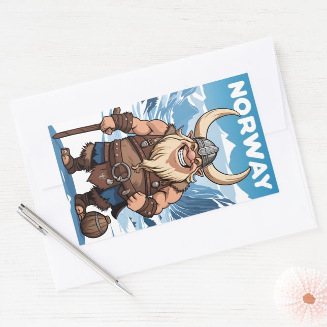 Norwegian Troll Rectangular Sticker (Envelope)