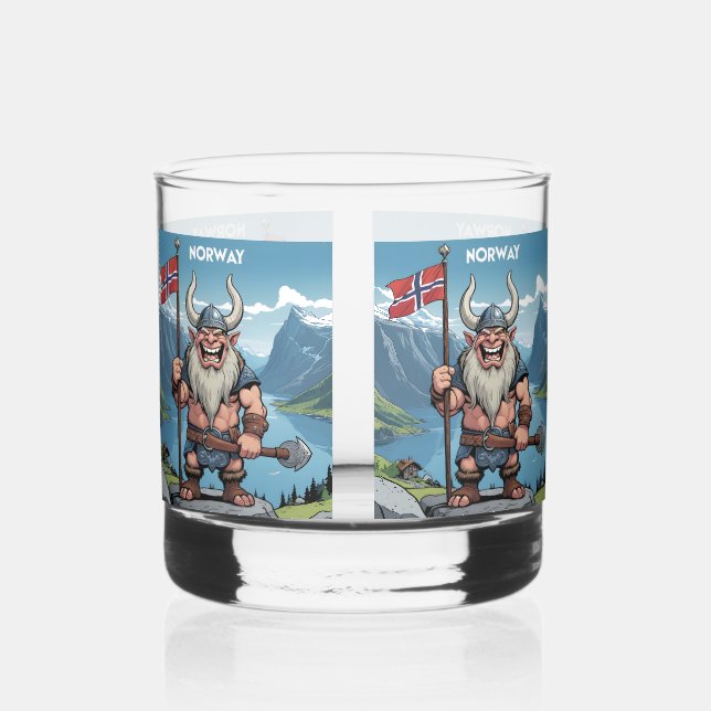 Norwegian Troll Whiskey Glass (Front)