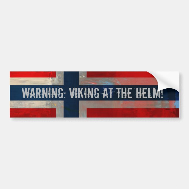 Norwegian Viking Bumper Sticker (Front)