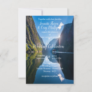 Norwegian wedding Celebrations RSVP Card