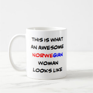 norwegian woman, awesome coffee mug