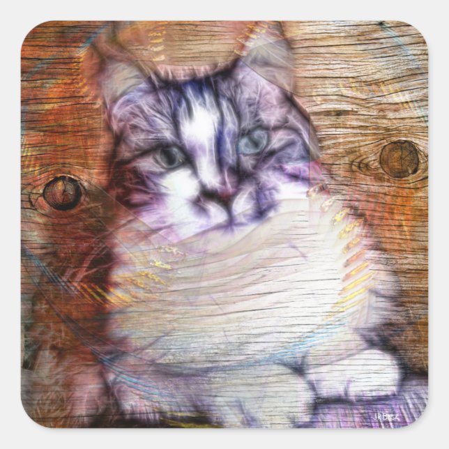 Norwegian Wood Square Sticker (Front)