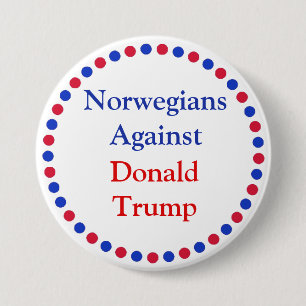 Norwegians Against Donald Trump Button