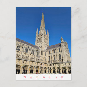 Norwich Cathedral view postcard