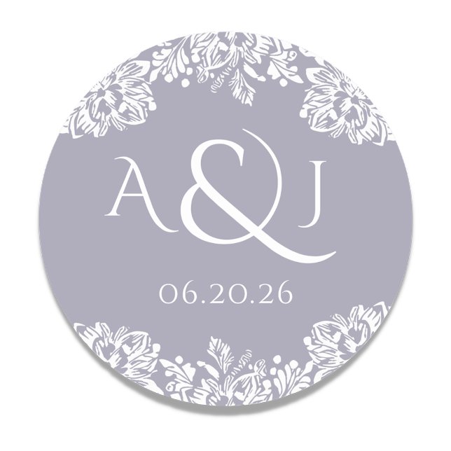 Norwich Classic Wedding Monogram Classic Round Sticker (Creator Uploaded)