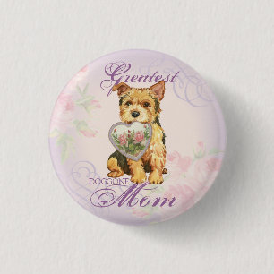 Norwich Heart Mom 3 Cm Round Badge
