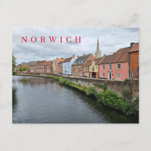 Norwich riverside view postcard