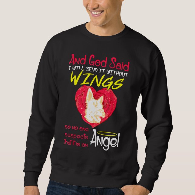 Norwich Terrier Angel Without Wings Sweatshirt (Front)