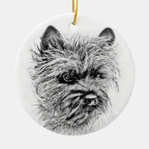 Norwich Terrier Ceramic Tree Decoration