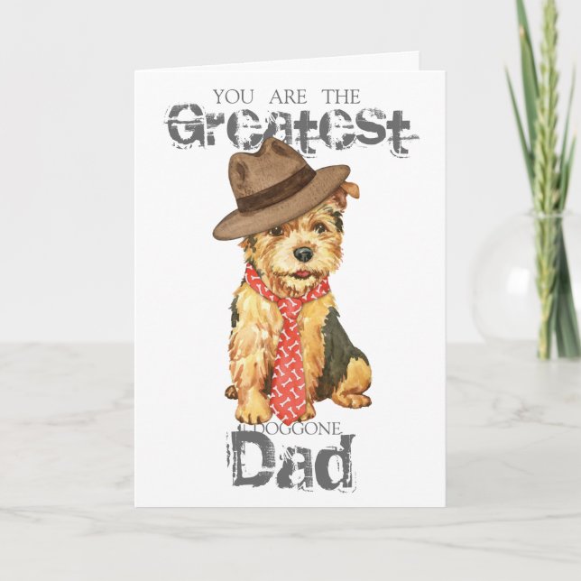 Norwich Terrier Dad Card (Front)